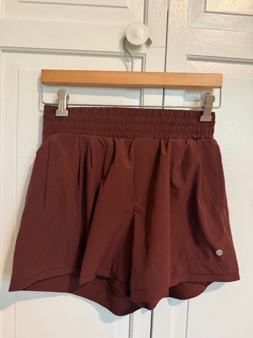 Apana Women's Athletic Shorts in Burgundy
